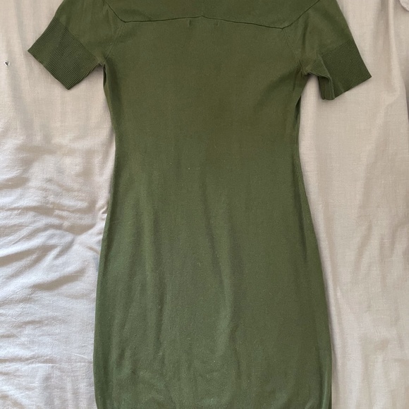 banana republic extra small green mad men sweater dress, knee length - Picture 2 of 5